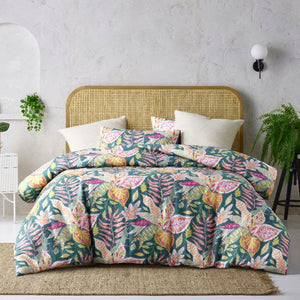 Accessorize | Betty Carmila Printed Linen Cotton | Quilt Cover Set | Queen