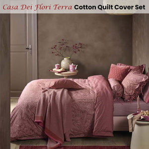 PIP Studio Casa Dei Fiori Terra Cotton Quilt Cover Set | Queen