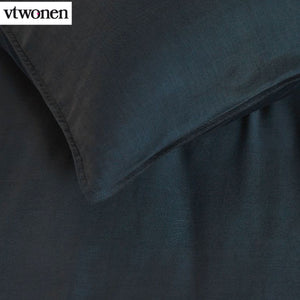 VTWonen | Earth Dark Blue | Quilt Cover Set | Queen