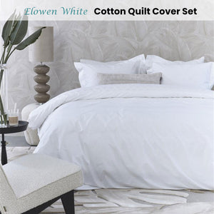 Riviera Maison | Elowen White Cotton | Quilt Cover Set | King