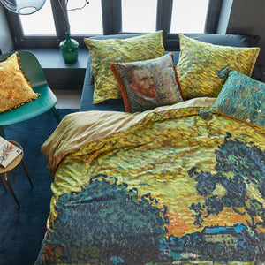 Van Gogh Evening Twilight Ochre Cotton Sateen Quilt Cover Set | King