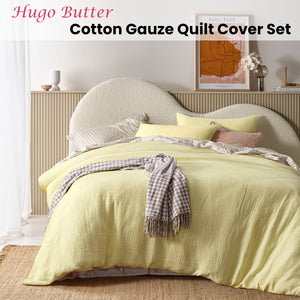 Vintage Design Homewares | Hugo Butter Cotton Gauze Quilt Cover Set | King