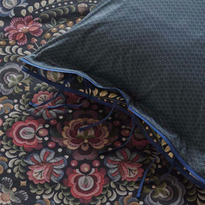 PIP Studio Il Ricamo Dark Blue Cotton Quilt Cover Set | Queen
