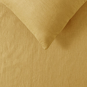 Vintage Design Homewares | 100% Linen Ochre | Quilt Cover Set | Queen