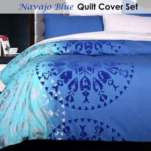 Accessorize | Navajo Blue | Quilt Cover Set | Single