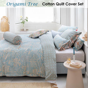PIP Studio | Origami Tree Light Blue | Quilt Cover Set | Queen