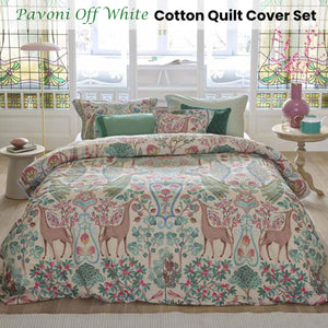 PIP Studio Pavoni Off White Cotton Quilt Cover Set | King