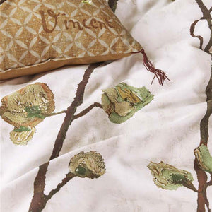 Bedding House Van Gogh Plum Blossoms Sand Cotton Sateen Quilt Cover Set | King