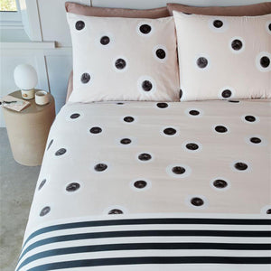 VTWonen | Stripe and Eye Natural Cotton | Quilt Cover Set | Queen