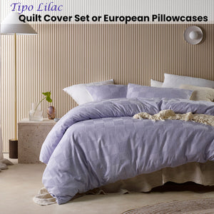Accessorize | Tipo Lilac Chenille | Quilt Cover Set | Super King