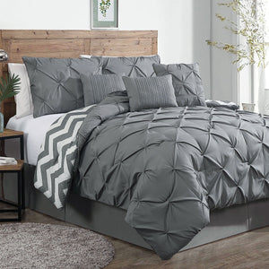 J Elliot Home Comforter Set | 6 Piece | Ella Grey | Single