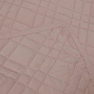 Jane Barrington Morris Blush Ultrasonic Embossed Lightly Quilted Reversible Coverlet Set | King