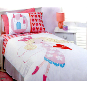 Rose Garden | 250TC Love Heart Fairy | Quilt Cover Set | Single