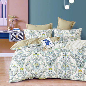 Ardor 250TC Yarmin Moroccan Cotton Sateen Quilt Cover Set | Queen