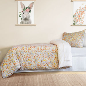 Jelly Bean Kids Flora Brown Quilt Cover Set | Single
