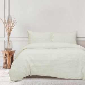 Ardor Johan Natural Jersey Marle Quilt Cover Set | Queen