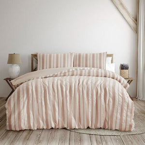 Ardor Seersucker Quilt Cover Set | Lisbon Shell | Queen