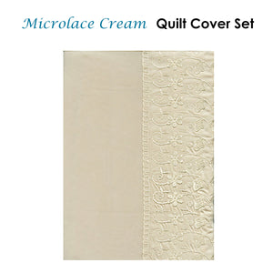 Essentially Home Living Microlace Cream Quilt Cover Set | Single