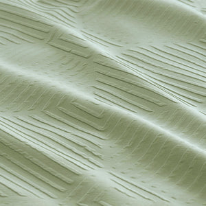 Ardor Preston Pale Green Embossed Quilt Cover Set | King