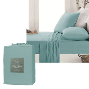 Ardor Micro Flannel Sheet Set | Blue | King
