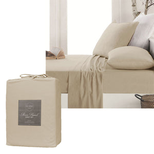 Ardor Micro Flannel Sheet Set | Latte | King