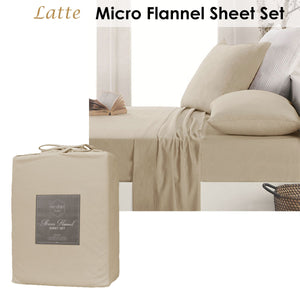 Ardor Micro Flannel Sheet Set | Latte | King