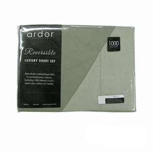 Ardor 1000TC Cotton Rich Reversible Sheet Set | Sage | King