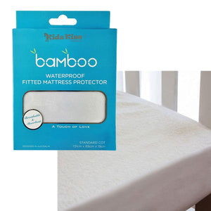 Waterproof Fitted Mattress Protector | Standard Cot Size | 131x69x19cm