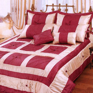 Ramesses Burgundy Comforter Set | 7 Pcs | Queen