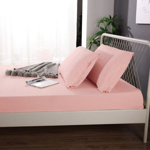 Ramesses 1000TC Linen Bamboo Fitted Sheet Combo Set | Dusty Pink | Queen