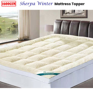 Ramesses 1600GSM Sherpa Winter Mattress Topper | King Size