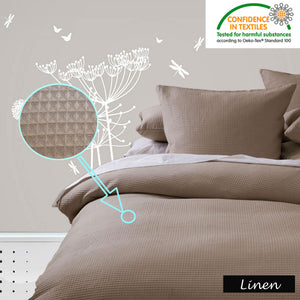 Waffle Quilt Cover Set | Linen | Queen