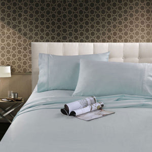 Kingtex 300TC Cotton Sheet Set | Ice Blue | Single