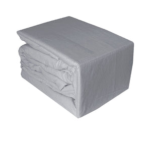 Ramesses Egyptian Cotton Flannel Sheet Set | Silver | Single