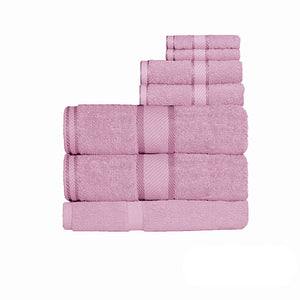 Kingtex 550gsm Cotton 7 Pce Bath Sheet Set | Rose