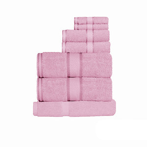 Kingtex 550gsm Cotton 7 Pce Towel Set | Rose