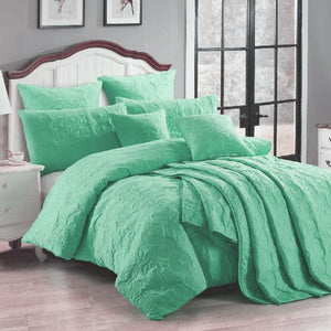 Georges Fine Linens Marguerite Quilt Cover Set | Wave Green | Super King