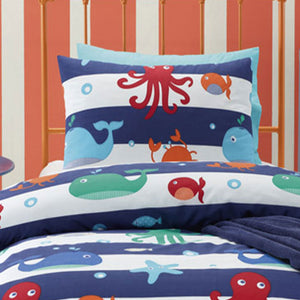 Jiggle & Giggle Sea Creature Quilt Cover Set | Double