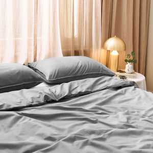 Dickies Cotton Waffle Texture Quilt Cover Set | Grey | King