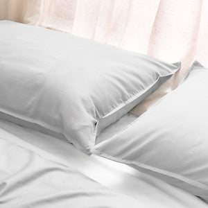 Dickies Cotton Waffle Texture Quilt Cover Set | White | Queen