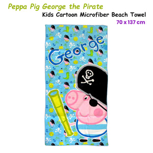 Bloomington | Peppa Pig George the Pirate Kids Cartoon Printed Microfiber Beach Towel | 70 x 137 cm