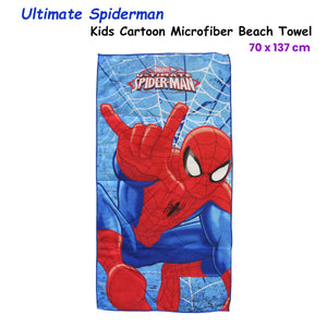Bloomington | Ultimate Spiderman Kids Cartoon Printed Microfiber Beach Towel | 70 x 137 cm