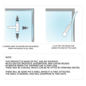3M Privacy Glass Film Sticker | Static Cling Window Decals Glass Film (Begonia, 60300cm)