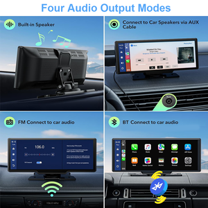 10.26" Wireless Apple Android Carplay | Dual Dash Cam Front Rear Camera | 64G Card