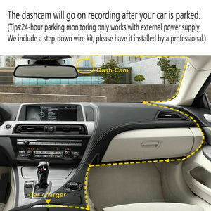 WiFi 3 Channels Dash Cam | 1080P Full HD | Car Dashcam | Hardwire Kit | 32GB Card