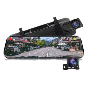 WiFi 10" 2K Dash Cam | RearView Camera | Reversing Recorder | Free 32GB Card