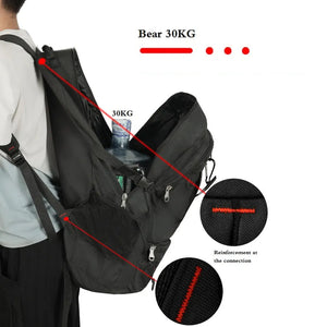 60L Travel Backpack | Boarding Backpack | Outdoor Trekking | Hiking Camping Rucksack | Black