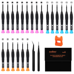 Magnetic Precision Screwdriver Set | 24-Piece | Small Screwdrivers for Eyeglasses, Phones, Electronics Repair