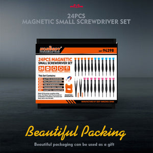 Magnetic Precision Screwdriver Set | 24-Piece | Small Screwdrivers for Eyeglasses, Phones, Electronics Repair