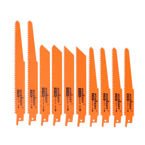 Reciprocating Saw Blades Set | 10-Piece | Wood & Metal Timber Demolition Cutting Tool